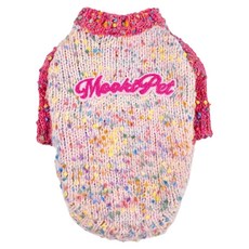 Mooki Pet 撞色彩點紗毛衣 貓狗適用 MK24125, 粉色, 1個