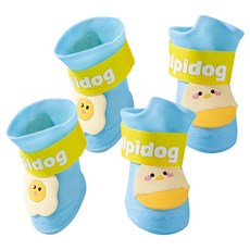 hipidog 嬉皮狗 防水防滑狗鞋, 藍色, 4個