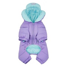Mooki Pet 撞色花朵帽四腳羽絨服 MK25114 貓狗通用, 紫色, 1個