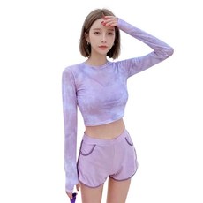 SEASONSBIKINI 防曬顯瘦泳衣4件組 26, 芋紫色