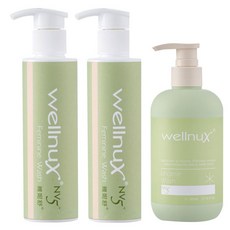 WellnuX 維妮舒 NV5+ 私密清潔基礎3件組 手洗精 300ml + 浴潔露 2個 150ml, 1組