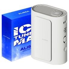 알리사 100단 허리 바디 등 ICE TUNNEL MAX 클립 팬 무선 휴대용 선풍기, 화이트, ABF01