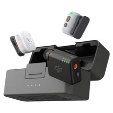 DJI 大疆創新 無線麥克風 1v2 含充電盒 四發一收 超輕巧, 白色, DJI MIC MINI 2S