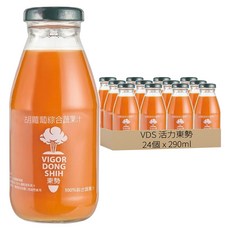 VDS 活力東勢 胡蘿蔔綜合蔬果汁, 24個, 290ml