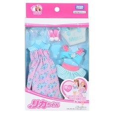 TAKARA TOMY Licca 莉卡娃娃 格紋花朵度假泳衣組 LA20871, LW-13, 1個