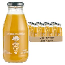VDS 活力東勢 黃胡蘿蔔綜合蔬果汁, 24個, 290ml