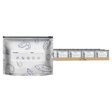 Seekis 加厚鋁箔食物密封夾鏈袋 20入, 銀色, 1套