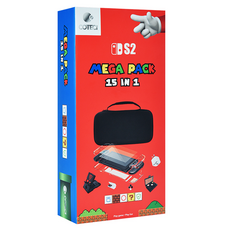 COTECi Switch2 15合1禮盒包 Switch高清防爆保護貼 保護殼 EV收納包 搖桿按鍵 電源充電器 黑色 1個 AF-D