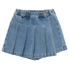 래핑차일드 플리츠 데님 치마바지