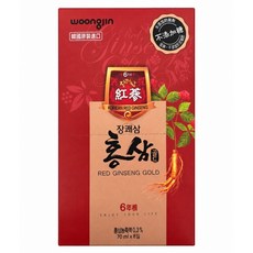 woongjin 熊津 人蔘飲 不添加糖 8入, 1箱, 70ml