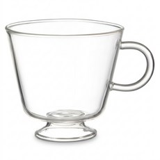 SHIMOYAMA 低腳耐熱玻璃咖啡杯 230ml, 透明色, 1個