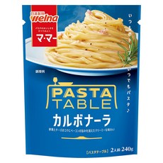 welna 日清製粉 mama 日清媽媽 PASTA TABLE白醬義大利麵醬, 240g, 1個