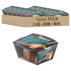 Tapazo 特百滋 雙炫慕斯杯 犬用#1, 78g, 24個, 鮮雞 + 鮪魚