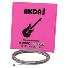 AKDA 鎳製吉他 電吉他 入門用 練習用 6弦弦 09-42, 粉紅色, 1套, E0942