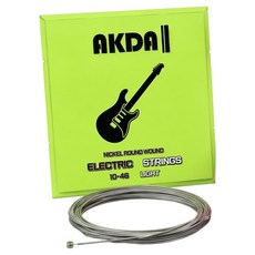 AKDA 鍍鎳吉他 電吉他 入門用 練習用 6弦 琴絃 10-46, 綠色, 1套, E1046