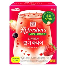 아워티 리프레셔 딸기 아사이 로우슈가 과일차, 5g, 1개, 10개입