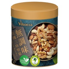 Vilson 米森 無調味有機三珍堅果, 120g, 1個