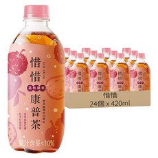 惜惜 康普茶氣泡飲 荔枝蘋果, 24個, 420ml
