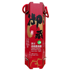 味榮 御藏有機黑豆壺底蔭油露 貴氣紅禮盒 年節禮盒, 1個, 420ml