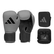 adidas 愛迪達 Youth Kit 兒童拳靶組 KIT21 8oz, 灰色 + 黑色, 1套