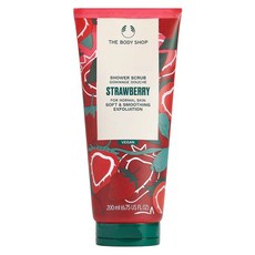 THE BODY SHOP 美體小舖 台灣公司貨 草莓嫩白去角質沐浴膠, 1個, 200ml