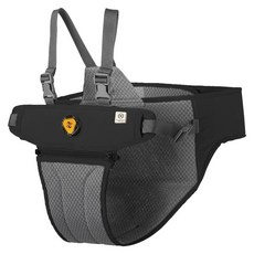 hugpapa DIAL-FIT 韓國兒童兩用可調式安全帶/攜帶式餐椅固定帶, 太空灰, 1個