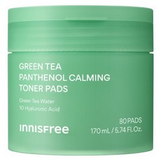 INNISFREE 台灣公司貨 綠茶B5平衡舒緩棉片, 1個, 80片