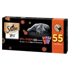 Sheba 希寶 誘惑泥 貓肉泥, 12g, 55個, 海鮮綜合口味