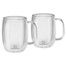 ZWILLING 雙人 Sorrento Plus 雙層玻璃咖啡杯2入組 355ml, 透明色, 1套