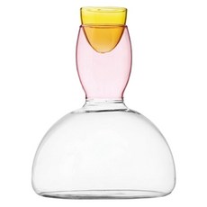wvii 澄透原彩玻璃酒杯/醒酒器 撞粉色, 1個, 1.5L