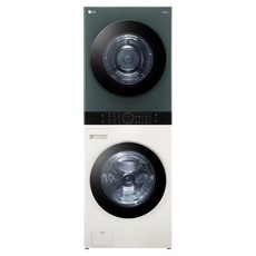 LG전자 트롬 오브제컬렉션 워시타워 세탁기 + 건조기 세트 24kg + 20kg 방문설치, 네이처 베이지(세탁기), 네이처 그린(건조기), W20EGZ