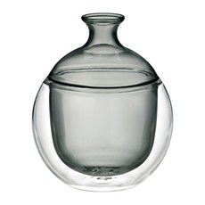 HARIO 好璃奧 咚古力手工耐熱雙層玻璃清酒壺 DKF-2-GR 360ml, 1個