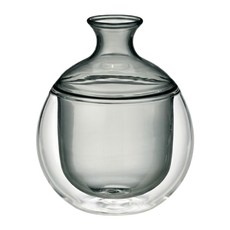 HARIO 好璃奧 咚古力手工耐熱雙層玻璃清酒壺 DKF-1-GR 180ml, 1個