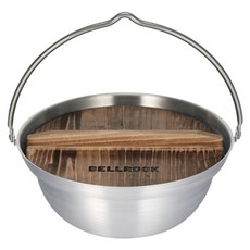 Bell Rock 韓國 複合金火鍋 不鏽鋼 湯鍋 20cm 附木蓋 收納袋 露營鍋具 1個