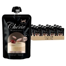 Cherie 法麗 熟齡貓 全照護系列 轉轉主食餐包, 90g, 12個, 雞肉慕斯