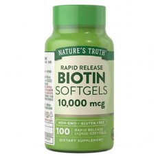 NATURE'S TRUTH 綠萃淨 生物素膠囊, 1個, 100顆