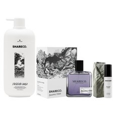 SHARECO 品牌明星組 無瑕香水 + 菸草香沐浴膠 + 去味空間噴霧, 1組