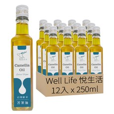 Well Life 悅生活 極鮮 100%野生百年老樹種苦茶油 250ml 12 入, 250g, 1套