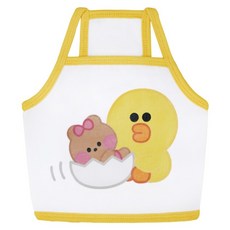 LINE FRIENDS Mini系列 寵物吊帶背心服飾 莎莉, 黃色滾邊, 1個