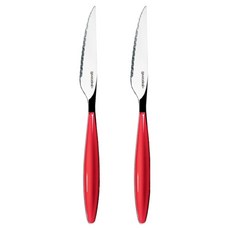 guzzini 西餐餐具牛排刀 22.5cm, 紅色, 2個