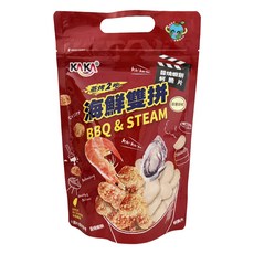 KAKA 卡卡 海鮮雙拼 醬燒蝦餅 + 蚵脆片蒜爆胡椒, 60g, 16個