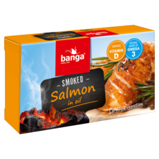 banga 油浸煙燻鮭魚, 120g, 1個