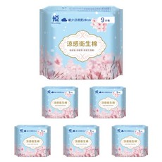 JOYFUL NAPKIN 悅棉 涼感衛生棉 衛生巾 量少型 6包, 1套, 9片, 18cm