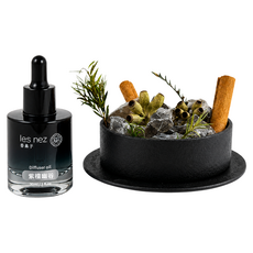les nez 香鼻子 水晶香氛能量寶盒 守護茶晶 附擴香原精 30ml, 1組, 紫檀幽谷
