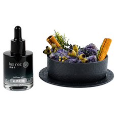 les nez 香鼻子 水晶香氛能量寶盒 療癒紫水晶 附擴香原精 30ml, 1組, 花園幻境