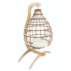 M-PETS 舒適雲朵貓吊床, 木頭原色, 1套