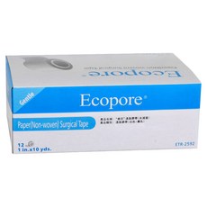 Ecopore 醫療透氣膠帶 膚色 1吋, 1個, 12捲
