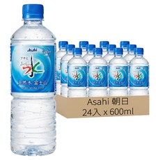 Asahi 朝日 美味水 富士山天然水 24入, 1盒, 600ml