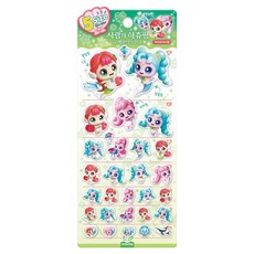 티니핑 5Size Sticker 사랑의 하츄핑 고래보석의 전설 바다의 티니핑, 도티도그