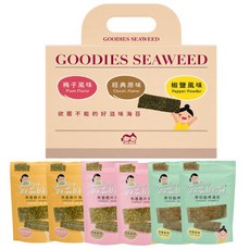 goodies 好滋好滋 經典海苔6件組禮盒 梅子風味 2包 + 經典原味 2包 + 椒鹽風味 2包, 270g, 1套